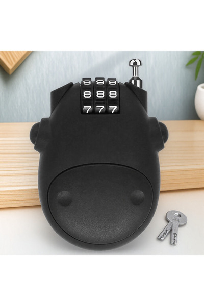 Choice black Retractable Steel Cable Lock Anti-theft Combination Lock for Bicycle Motorcycle Helmet Secure