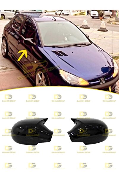 DG Power Peugeot 206 1998 - 2012 Batman Yarasa Ayna Kapağı Parlak Siyah Abs P...