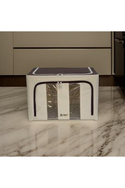 DECORA Beige clothes and belongings storage box