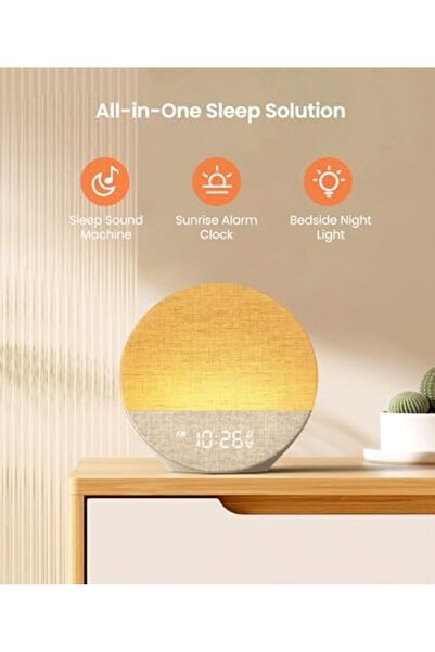 Dreamegg جهاز ضوضاء بيضاء مع ٢٩ صوتًا، ومنبه شروق الشمس، ومنبه ضوء الاستيقاظ