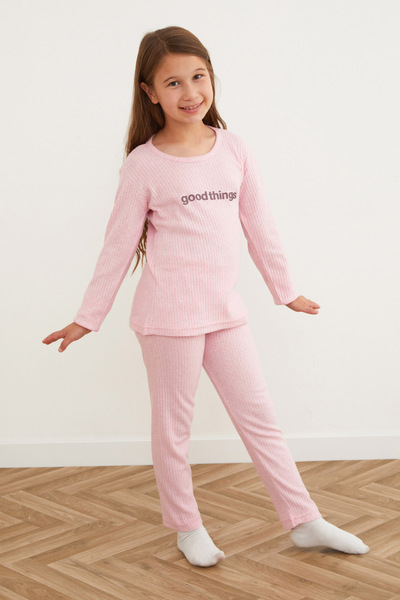 Fulla Moda Set pijamale pentru fete cu imprimeu Good Things
