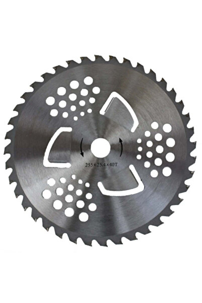 Brillo 40T Brush Cutter Disc with Large Carbide Tips and Fins - 255 x 25.4 mm, Efficient Cutting and