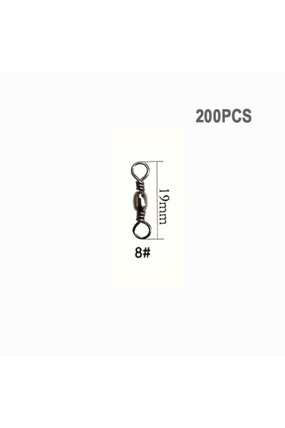 Choice3 8-20kg 44lb-19mm Goture 200pcs Fishing Rolling Swivel Snap Drag 16kg-...