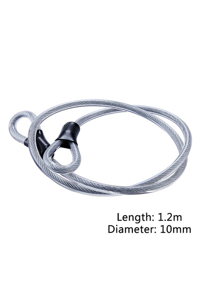 Choice Onesize 10mm 1.2m Bicycle Lock Wire Cycling Strong Steel Cable Lock Rope Anti-theft