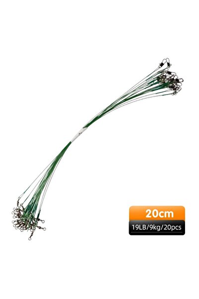 Choice خيط صيد من الفولاذ المقاوم للعض من ميريديث، أخضر، 20 سم، 20 قطعة، سلك ...