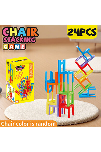 Choice مجموعة ألعاب تعليمية مكونة من 24 قطعة، تتضمن لعبة تكديس الكراسي، ومكعب...