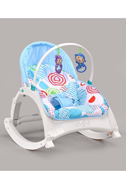 PlayNation كرسي هزاز محمول للأطفال مع موسيقى من بلاي نيشن، تصميم 2 في 1، للأط...