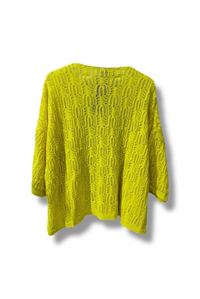 SUMEF Kadın Merserize Delikli Triko Bluz Cepli Salaş Model 38-52 Beden uyumlu