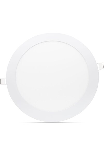 Duravel لوحة إضاءة LED رفيعة 18 وات، إضاءة سفلية - 6500 كلفن، دائرية مغمورة، تركيب 9 بوصات