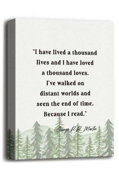 Emoda home Trove لوحة فنية جدارية من القماش، اقتباسات ملهمة، جورج ر. ر. مارتن...