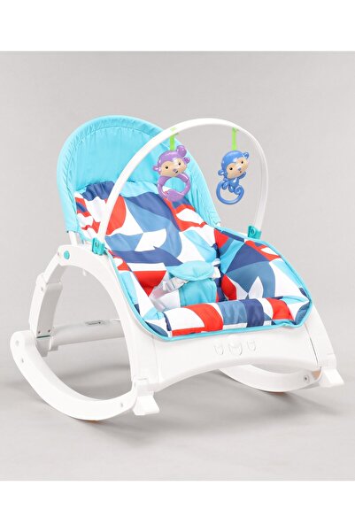 PlayNation كرسي هزاز محمول للأطفال من بلاي نيشن مع موسيقى، تصميم 2 في 1، للأط...