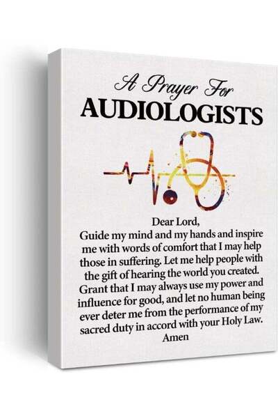 Emoda home Trove ملصق فني جداري من قماش يحمل اقتباسات دعاء أخصائي السمع