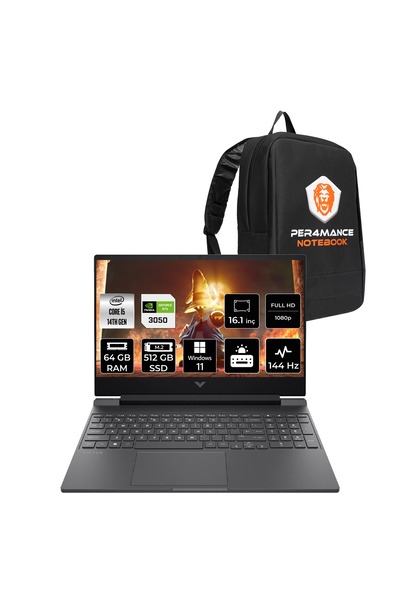 HP Victus 16 i5-14450HX 64GB RAM 512GB SSD RTX4060/8GB 144Hz 16.1'' FHD W11P ...