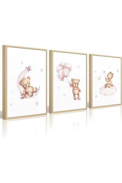 Emoda home Trove مجموعة ديكور حائط غرفة الأطفال على شكل دب من إيمودا، مجموعة ...