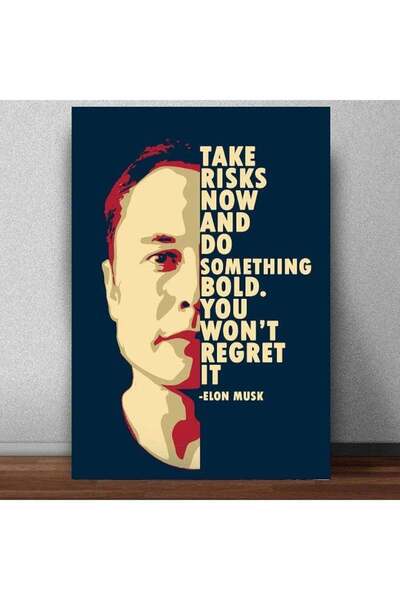 Emoda home Trove ملصق اقتباسات تحفيزية من فن البوب ​​لإيلون ماسك للغرفة والمك...