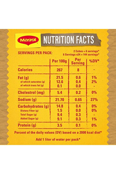 Maggi Chicken Stock 18 gRich Chicken Flavored Seasoning Cube for Soups Stews Gravies and Rice Dishes