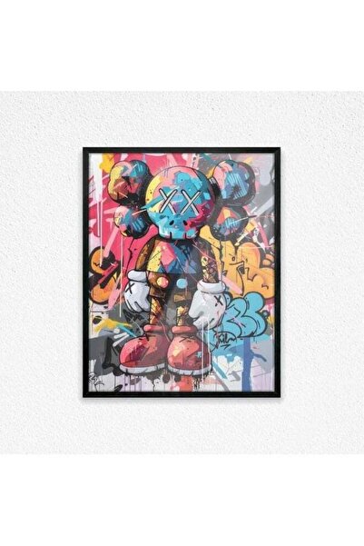 Emoda home Trove ديكور فني ملون من KAWS، فن الشارع، مطبوعات مؤطرة، فن بورتريه...