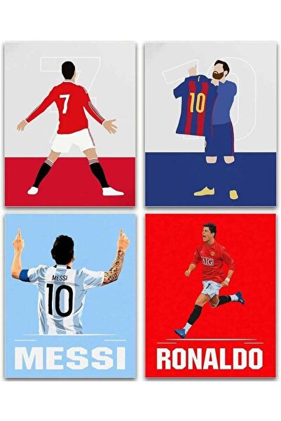 Emoda home Trove Football Sports Star Posters Cristiano Ronaldo and Lionel Me...