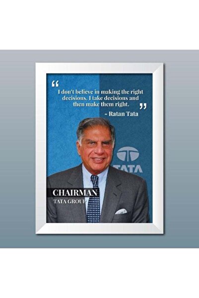 Emoda home Trove ملصق راتان تاتا مع اقتباسات تحفيزية ولوحة إطار صورة مغلفة