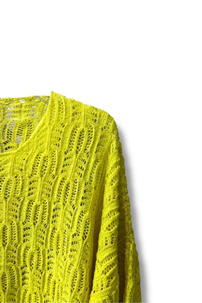 SUMEF Kadın Merserize Delikli Triko Bluz Cepli Salaş Model 38-52 Beden uyumlu