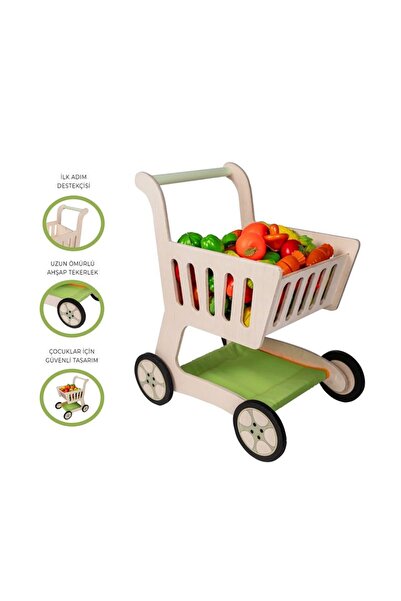 Toysilla عربة تسوق خشبية - T6015