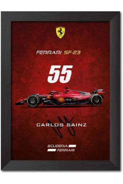 Emoda home Trove إطار ملصق سيارة سباق الفورمولا 1 لكارلوس ساينز، فيراري SF 23...