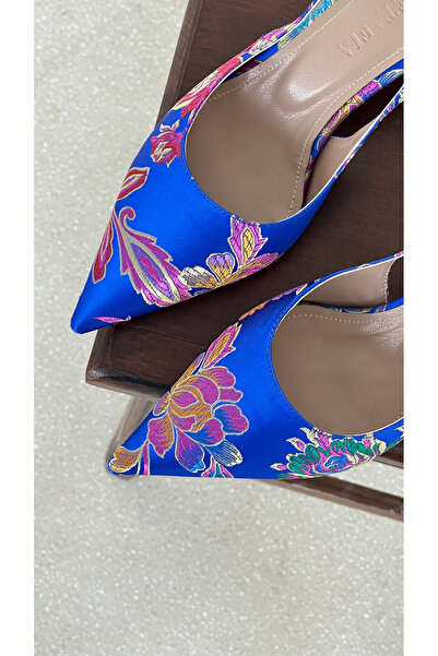 Letafia Valley Etnik Desen Kısa Topuklu Ayakkabı