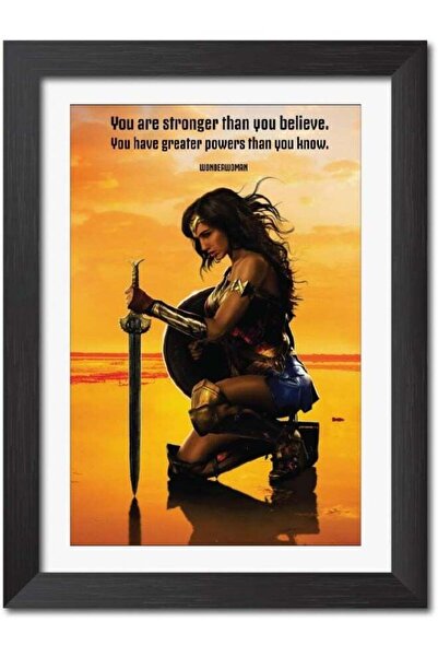 Emoda home Trove ملصق Wonder Woman، اقتباس من DC Comics، ملصق مغلف بإطار، رسم...