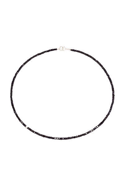 Abundo Basics necklace made of black spinel stones with 925 silver accessories, 40 cm