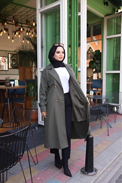 ALNİSS COLLECTİON İçi Astarlı Kemer Detaylı Trençkot