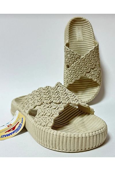 GEZER Straw Look Thick Sole Pool Beach Terrace Balcony Bathroom Street Slippers