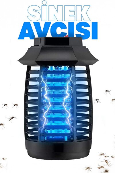 Telvesse UV Işıklı Elektrikli Sinek Öldürücü Askılı Kulplu İç Dış Mekan Kablo...