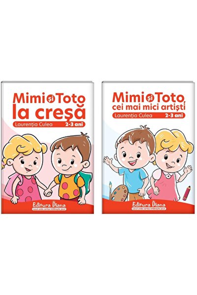 Editura Diana Set doua carti, A4, anteprescolari 2-3 ani (1. Mim