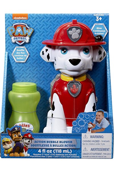 Little Kids لعبة باو باترول مارشال أكشن بابل بلاور سوفليوس مع 4 أونصة سائلة (118 مل)