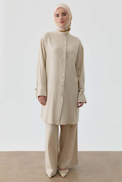 Tuğba Bel Bağcıklı Tunik - Bej