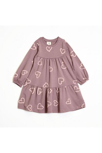 OZZY KİDS Girl's Heart Patterned Dress