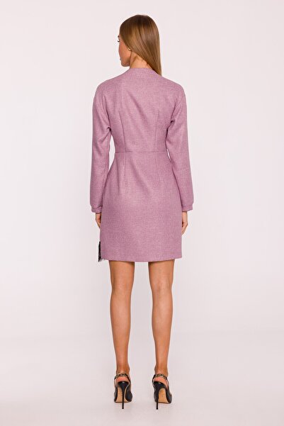 Made of Emotion Tweed mini dress with lace insert