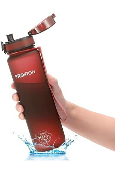 PROIRON Water Bottle 0.5L/1L Leak-Proof Drink Bottle BPA Free USA Tritan Material Gym Bottle with Pr