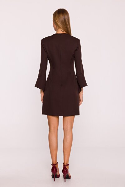 Made of Emotion Mini dress with wide cuffs and V-neckline