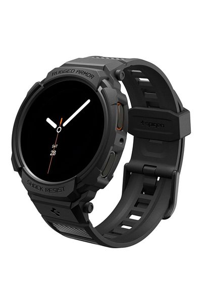Spigen [Pachet husa + curea] Samsung Galaxy Watch 8 44 mm Rugged Armor Pro, negru