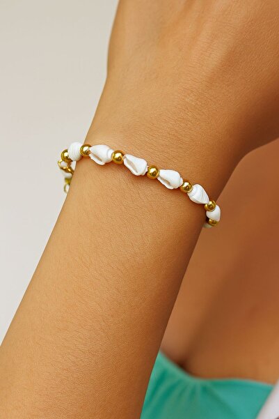 Arescollection doğal deniz kabuklu el yapımı bileklik