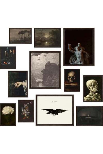 Emoda home Trove ديكور غرفة أكاديمية داكنة - ديكور منزلي قوطي، ديكور هالوين ك...