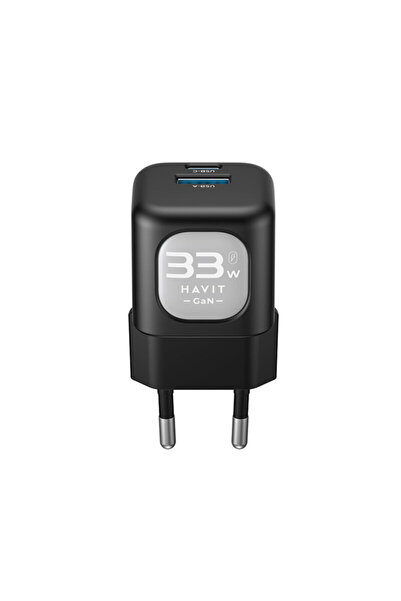 Havit USB Type-C Charger 33W UC230 EU, Black / Grey