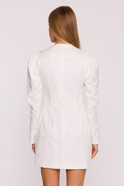 Made of Emotion Jacquard blazer dress with deep neckline