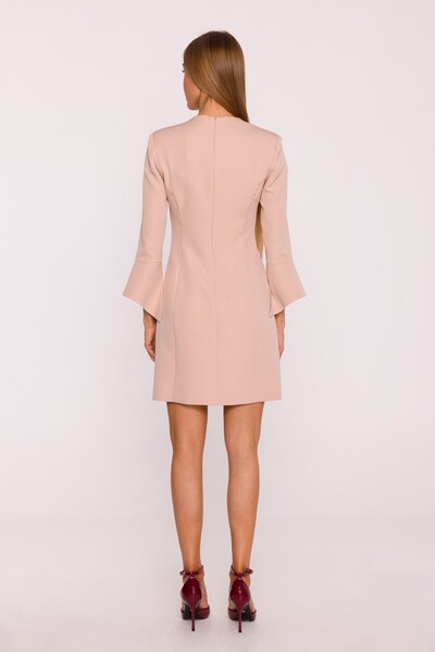 Made of Emotion Mini dress with wide cuffs and V-neckline