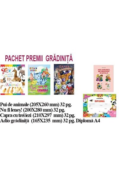 Editura Europontic Pachet premii pentru gradinita, varianta 1 (200 In