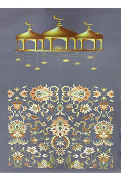 Raffine Embroidered Muslims Prayer Mat For Eid And Ramadan Eid Hajj Or Umrah