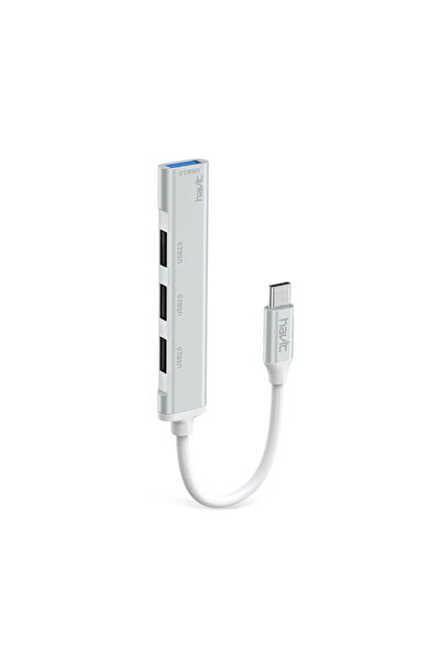 Havit Docking Station, hub cu 4x USB Havit, argintiu, HB41