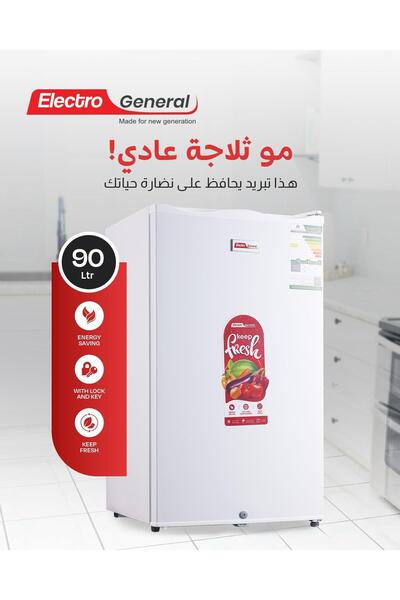 Electro general Single Door MINI Refrigerator 89L (3.14 ft³) - Silver - Model NEG-SDL 90