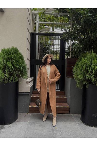 Lamierra Shawl Collar Soft Long Knitwear Cardigan